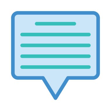 Sohbet mesajı vektör illüstrasyonu 