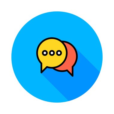 Sohbet mesajı vektör illüstrasyonu 