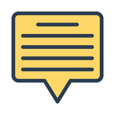 Sohbet mesajı vektör illüstrasyonu 