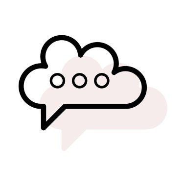 Sohbet mesajı vektör illüstrasyonu 