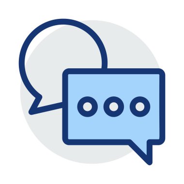 Sohbet mesajı vektör illüstrasyonu 