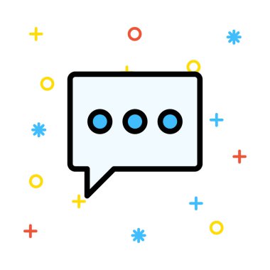 Sohbet mesajı vektör illüstrasyonu 