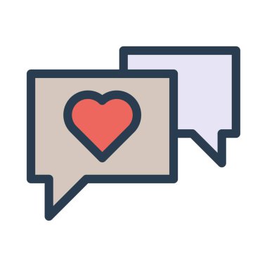 Sohbet mesajı vektör illüstrasyonu 