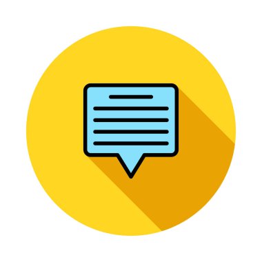 Sohbet mesajı vektör illüstrasyonu 