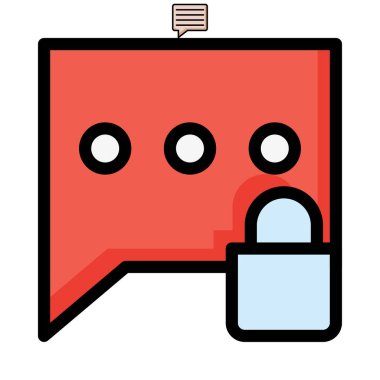 Sohbet mesajı vektör illüstrasyonu 