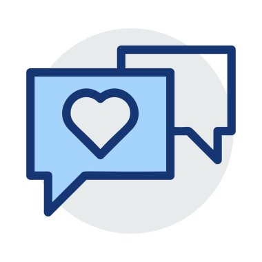 Sohbet mesajı vektör illüstrasyonu 