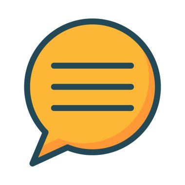 Sohbet mesajı vektör illüstrasyonu 