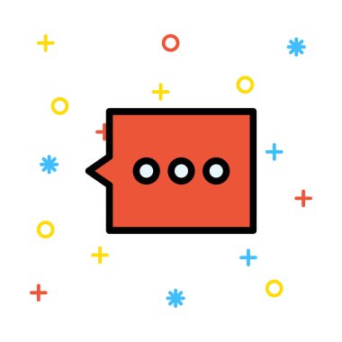 Sohbet mesajı vektör illüstrasyonu 