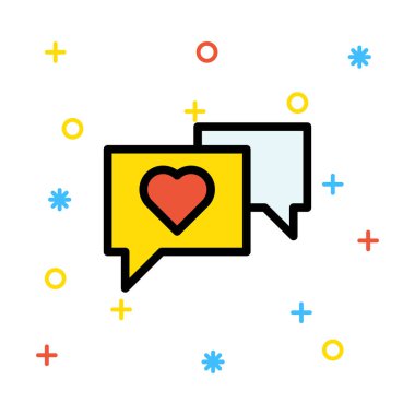 Sohbet mesajı vektör illüstrasyonu 