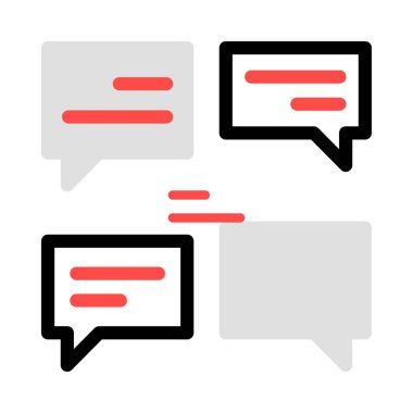 Sohbet mesajı vektör illüstrasyonu 