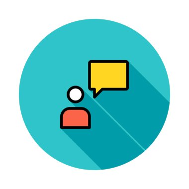 Sohbet mesajı vektör illüstrasyonu 