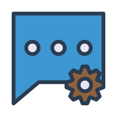 Sohbet mesajı vektör illüstrasyonu 