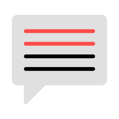 Sohbet mesajı vektör illüstrasyonu 