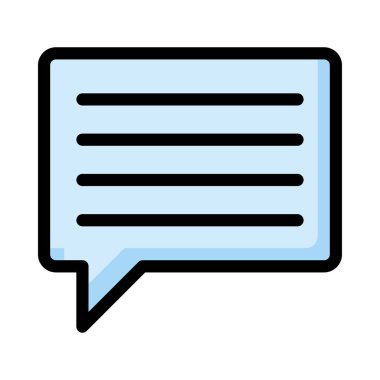 Sohbet mesajı vektör illüstrasyonu 