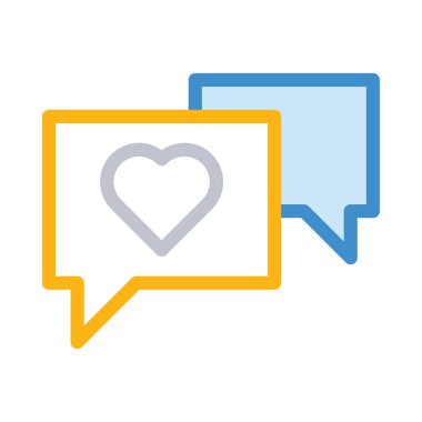 Sohbet mesajı vektör illüstrasyonu 