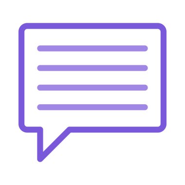 Sohbet mesajı vektör illüstrasyonu 