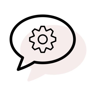 Sohbet mesajı vektör illüstrasyonu 