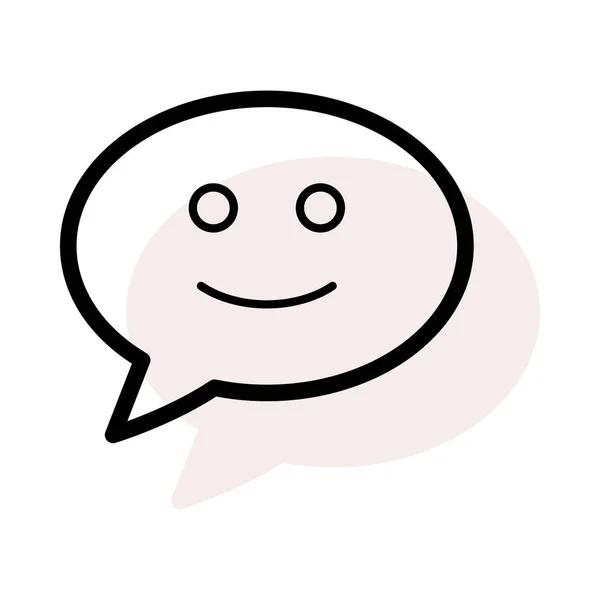 Mensaje Chat Icono Vector Ilustración — Vector de stock
