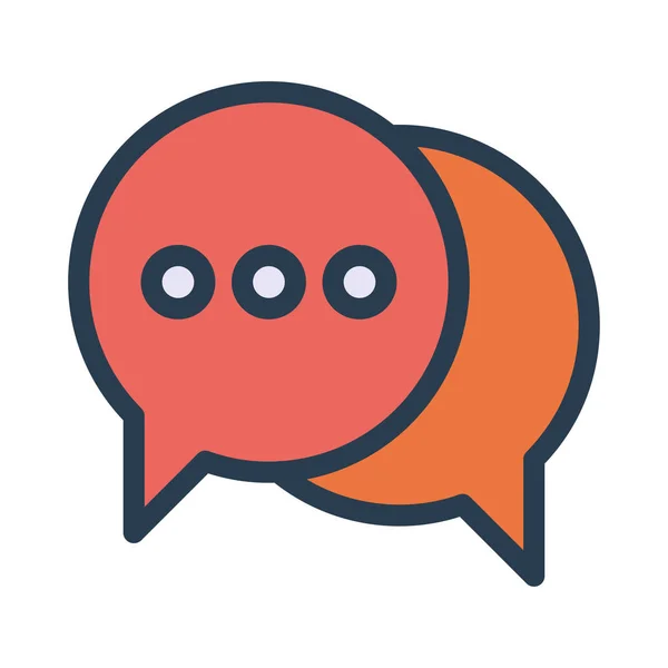 Chat Mensagem Ícone Vetor Ilustração — Vetor de Stock