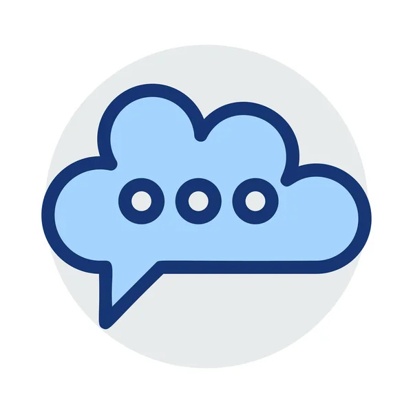 Chat Mensagem Ícone Vetor Ilustração — Vetor de Stock