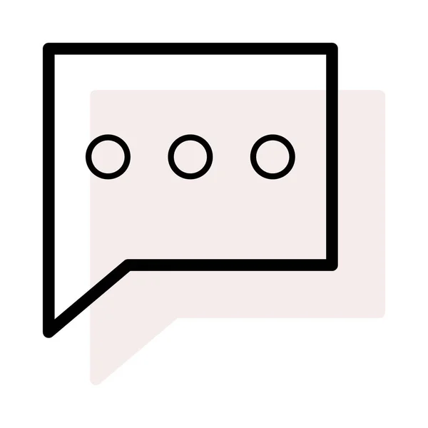 Mensaje Chat Icono Vector Ilustración — Vector de stock