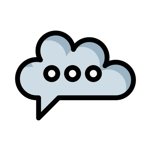 Chat Message Icône Vectoriel Illustration — Image vectorielle