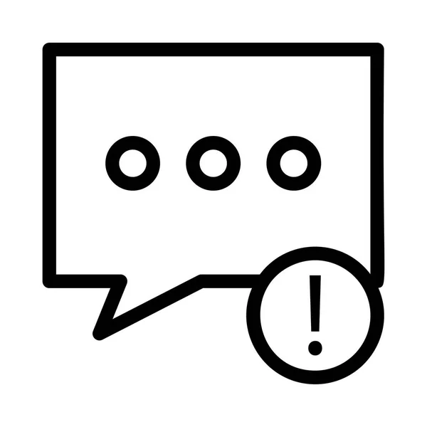 Mensaje Chat Icono Vector Ilustración — Archivo Imágenes Vectoriales