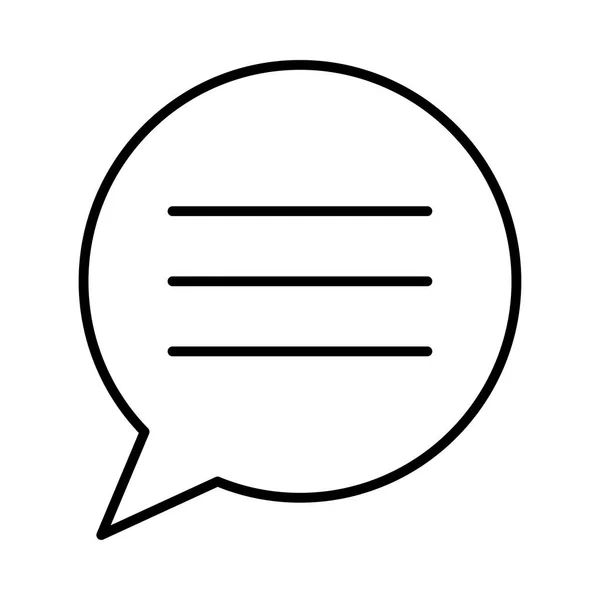 Chat Mensagem Ícone Vetor Ilustração —  Vetores de Stock