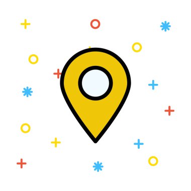 Web bağlantı renk simgesi. Vektör çizim