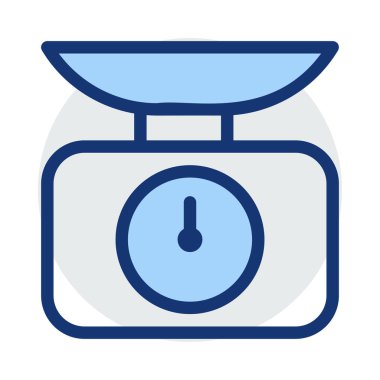 Mutfak terazi düz simgesi, vektör, illüstrasyon