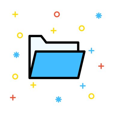 Web bağlantı renk simgesi. Vektör çizim