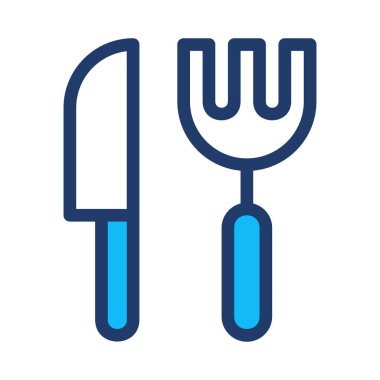 Çatal bıçak takımı simge vektör web simgesi