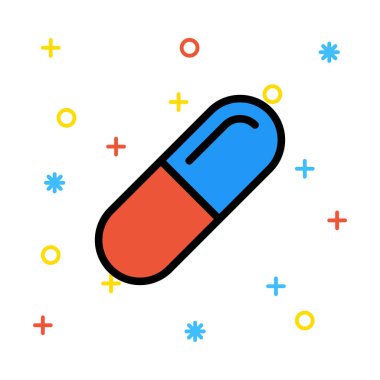 Web bağlantı renk simgesi. Vektör çizim