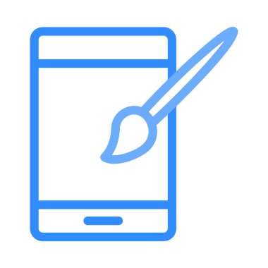 Mavi web renk tasarım simgesi geliştirme için 