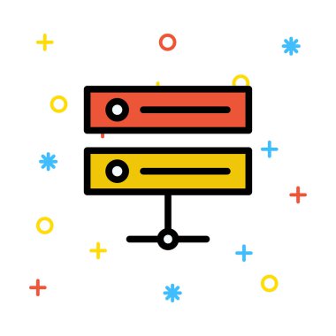 Web bağlantı vektör renk simgesi