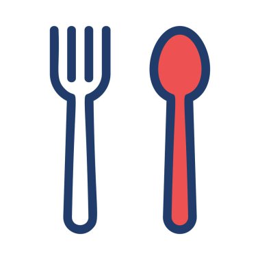 çatal ve kaşık kutsal kişilerin resmi, vektör çizim