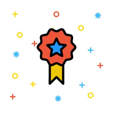 Web bağlantı renk simgesi. Vektör çizim