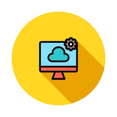 Web bağlantı renk simgesi. Vektör çizim