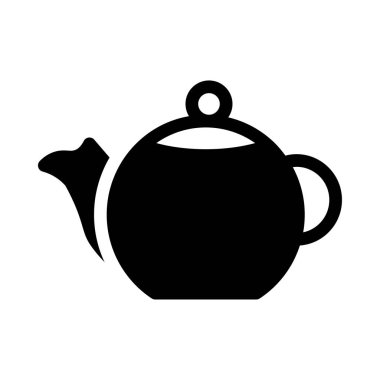 çaydanlık simgesi vektör illüstrasyonu 