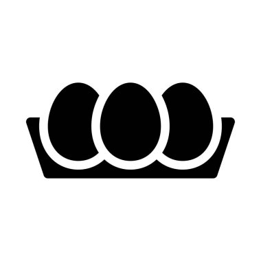 yumurta kase düz simgesi, vektör, illüstrasyon