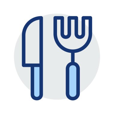 Çatal bıçak takımı simge vektör web simgesi