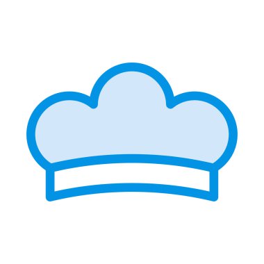 Chef şapka düz simgesi, vektör, illüstrasyon