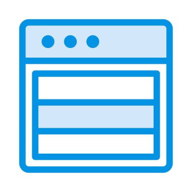 Fırın düz simgesi, vektör, illüstrasyon