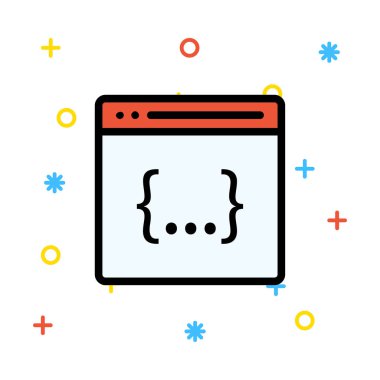 Web bağlantı renk simgesi. Vektör çizim