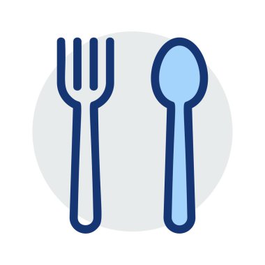 çatal ve kaşık kutsal kişilerin resmi, vektör çizim