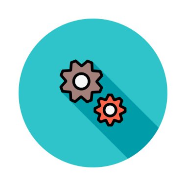 Web bağlantı renk simgesi. Vektör çizim