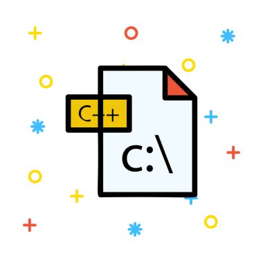 Web bağlantı renk simgesi. Vektör çizim