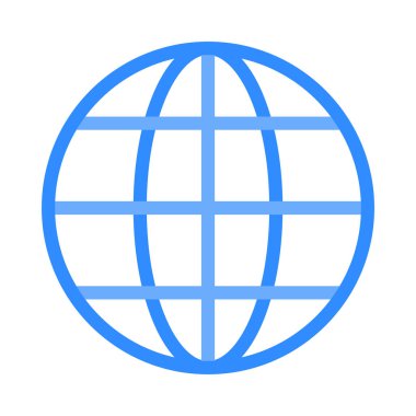 Dünya küre simgesi, sembol simge vektör çizim