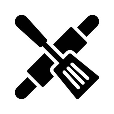 düz oklava ve spatula kutsal kişilerin resmi, vektör, illüstrasyon