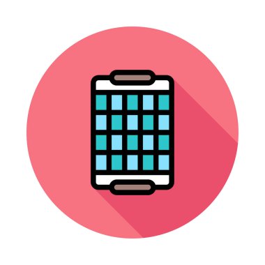 ızgara ızgara düz simgesi beyaz arka plan, vektör, illüstrasyon izole 